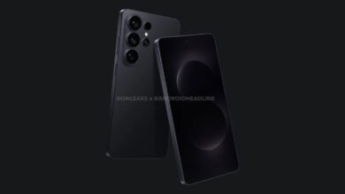 A sleek, black Samsung Galaxy S24 Ultra smartphone shown from the back and front.