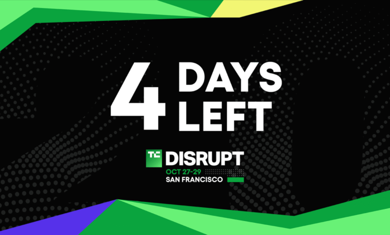 Countdown graphic for TC Disrupt San Francisco: 4 Days Left.