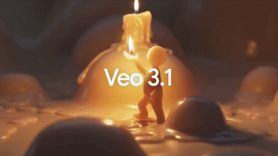 A small figure holding a lit candle amidst melting wax.