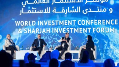Panelists speaking at the World Investment Conference & Sharjah Investment Forum.