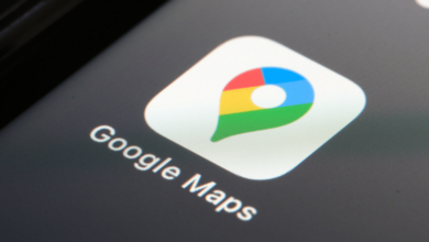 Close-up of the Google Maps app icon on a smartphone screen.