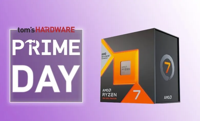 Tom's Hardware Prime Day graphic with an AMD Ryzen 7 processor box.