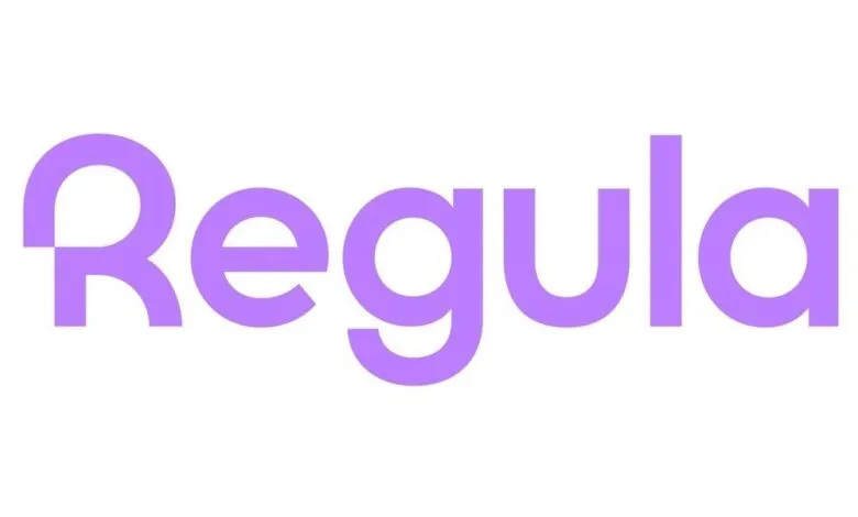 The word 'Regula' in a soft purple font against a white background.