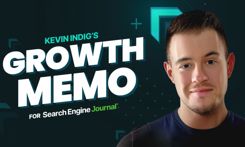 Portrait of Kevin Indig with bold text 'GROWTH MEMO' and Search Engine Journal logo.