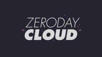 The words "ZERODAY CLOUD" in white stylized text against a dark background.