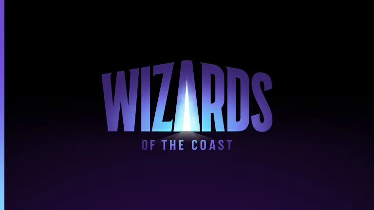 Wizards of the Coast logo with a bright light emanating from the center.