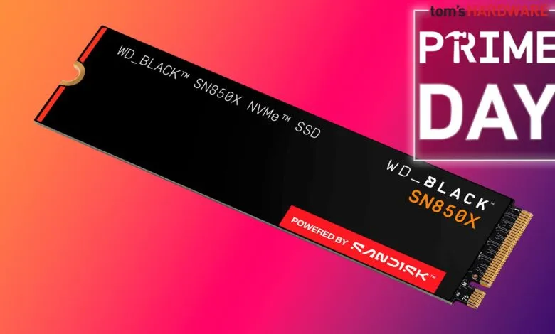 WD_BLACK SN850X NVMe SSD with Prime Day branding