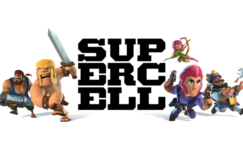 Supercell logo with characters from Clash of Clans and Clash Royale