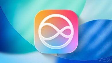 App icon with a white infinity symbol on a gradient background.