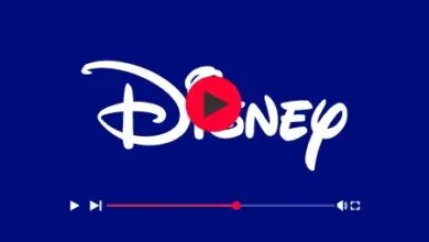 Disney logo with a play button and video player controls on a blue background.
