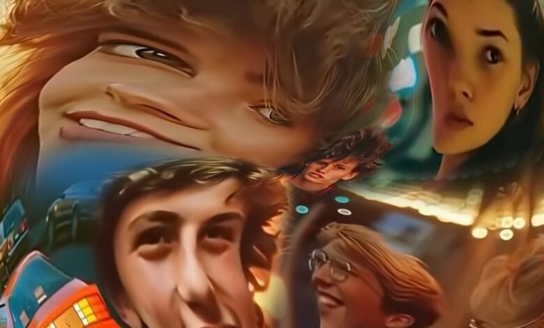 Distorted collage of young people's faces with a dreamlike, surreal effect.