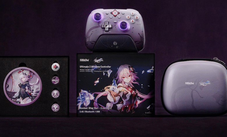 Honkai: Star Rail themed wireless controller bundle with accessories.