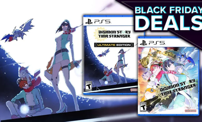 Digimon Story: Cyber Sleuth Hacker's Memory game cases for PS5 with anime characters and Digimon.