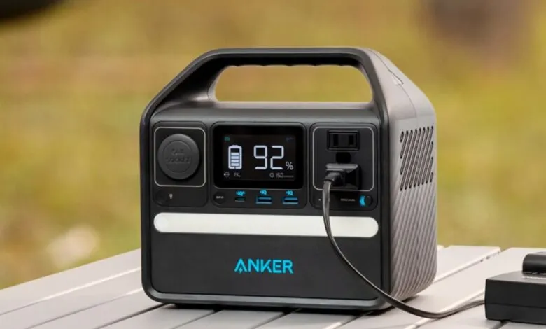 Anker PowerHouse 521 portable power station with 92% battery charge displayed.