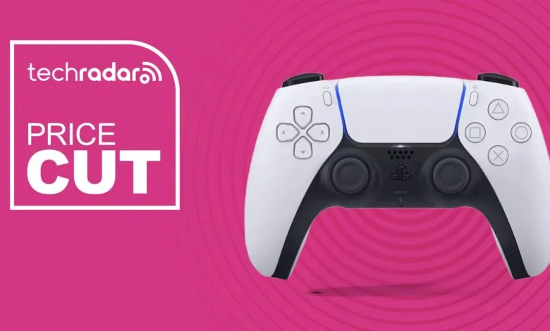 PlayStation 5 DualSense controller with 'Price Cut' graphic