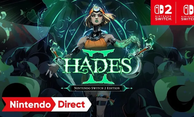 Melinoë from Hades II wields twin blades against a dark, mystical background.