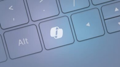 Close-up of a keyboard key with the Microsoft Copilot icon.