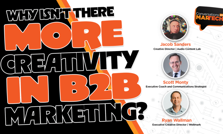 Conversations with MarTech podcast cover art featuring B2B marketing discussion.