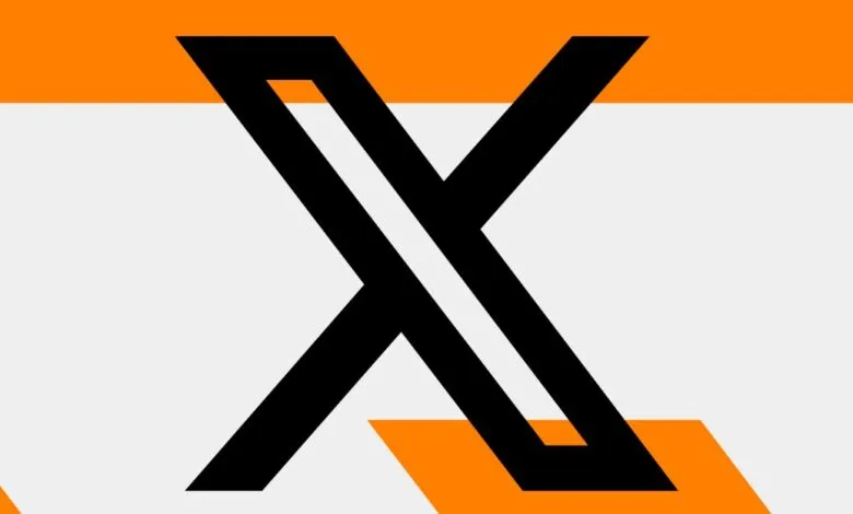 Bold black 'X' logo with orange accents on a light gray background.