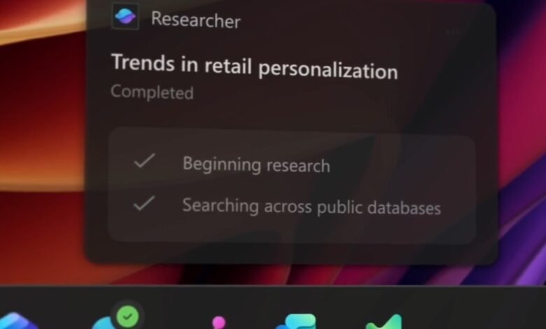 A digital task list showing research on retail personalization trends.