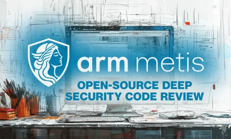 ARM Metis logo and text for open-source deep security code review.