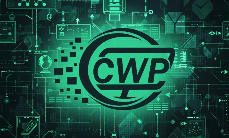 CWP logo on a futuristic digital network background with data visualizations.