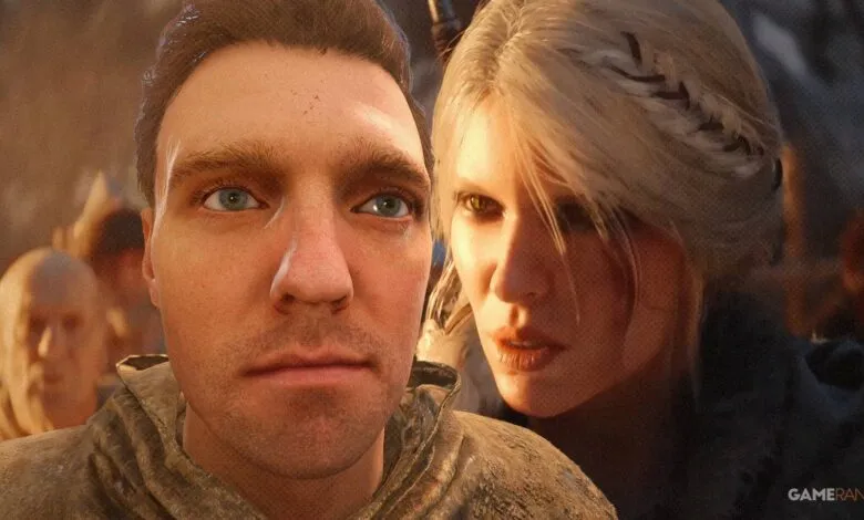 Close-up of Henry from Kingdom Come: Deliverance and Ciri from The Witcher.