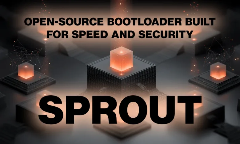 Abstract digital art depicting glowing cubes on platforms with network lines.