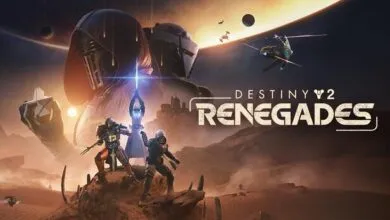 Destiny 2: Renegades cover art featuring characters and spaceships in a desert landscape.