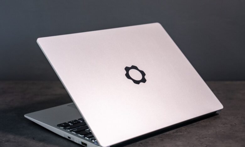 Framework Laptop 13 AMD Edition with a sleek, silver design.