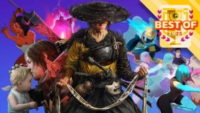 Collage of video game characters and 'Best of 2025' graphic.