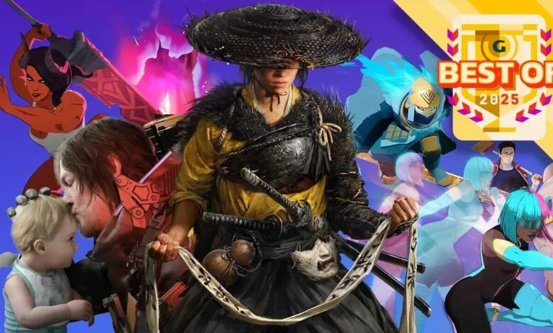 Collage of video game characters and 'Best of 2025' graphic.