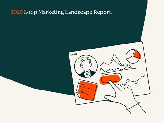 2025 Loop Marketing Landscape Report cover with data visualization.