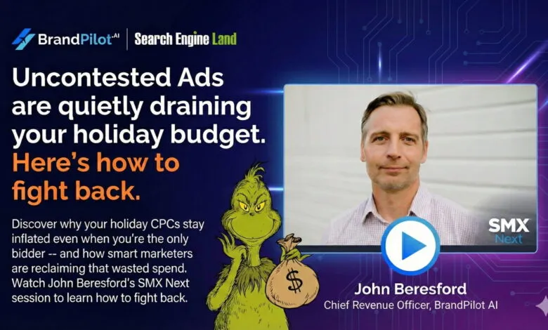 Holiday ad campaign with Grinch and John Beresford, BrandPilot AI's CRO.