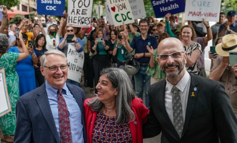 CDC officials Dan Jernigan, Deb Houry, and Demetre Daskalakis honored by supporters.