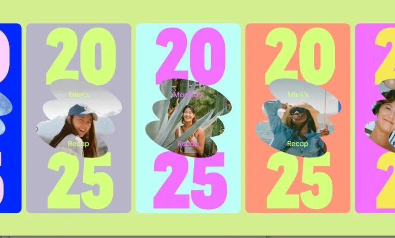 Google Photos 2025 recap featuring Ellen, Martha, and Mimi.
