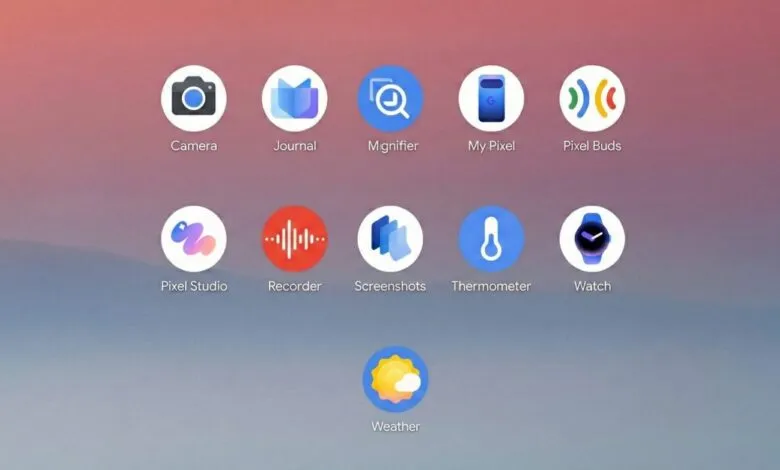 Screenshot of a Google Pixel phone home screen displaying various app icons.