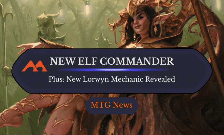 Magic: The Gathering art featuring a new Elf Commander card.