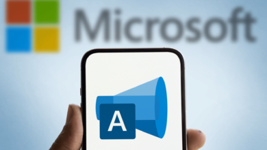 Microsoft Ads logo displayed on a smartphone screen.