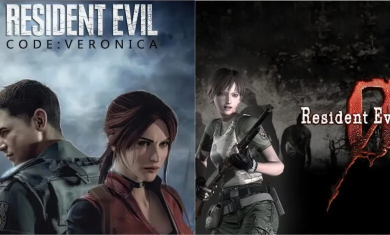 Resident Evil game covers: Code Veronica and Resident Evil 0.