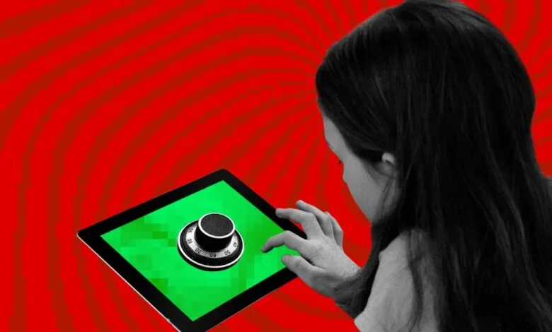 Child using tablet with a combination lock on the screen.