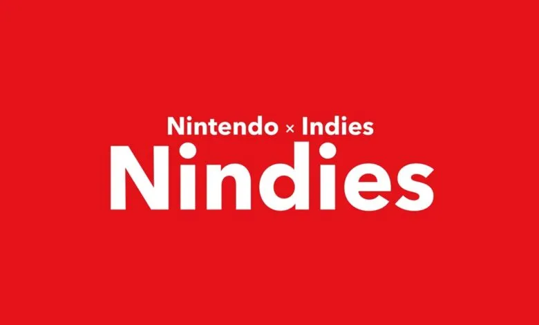 Nintendo x Indies Nindies logo in white text on a red background.