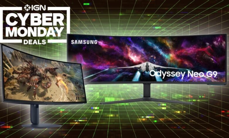 Cyber Monday deals on curved gaming monitors from IGN and Samsung.