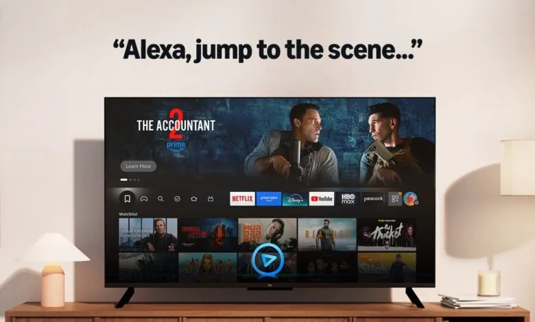 Fire TV displaying streaming options and 'The Accountant 2' movie.