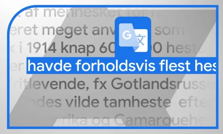 Google Translate icon overlaid on foreign text for language translation.