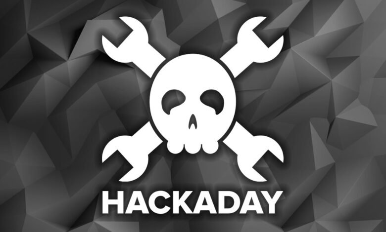 Hackaday logo: white skull and wrenches on geometric gray background.