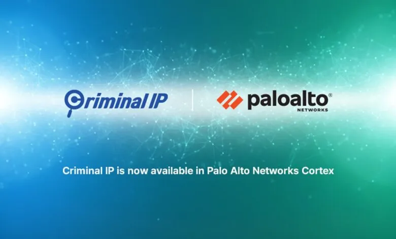 Criminal IP now available in Palo Alto Networks Cortex cybersecurity platform.