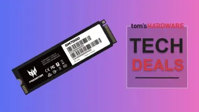 Predator GM7000 NVMe SSD on Tom's Hardware Tech Deals background.