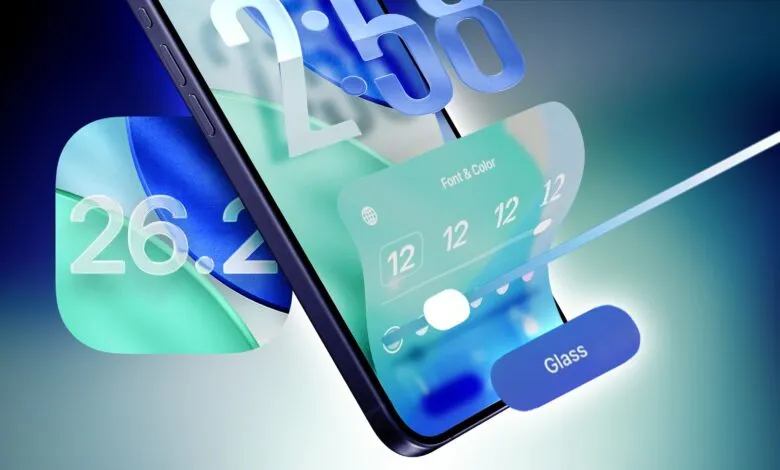 Close-up of a smartphone screen displaying a 'Font & Color' customization interface.