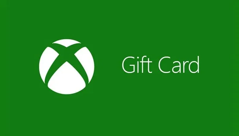 Xbox Gift Card with white logo and text on a green background.